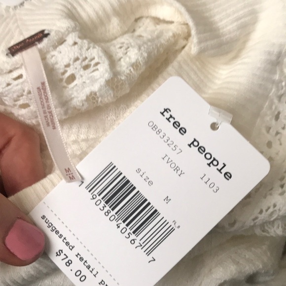 Free People | Spring Valley Top White Lace New m - Picture 7 of 7